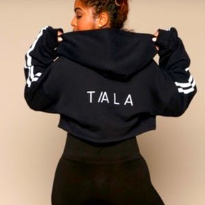 TALA Acacia Crop Black Zip Up
